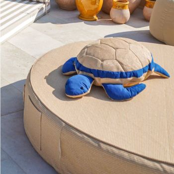 MX Home Schildkrötenkissen - Beige & Blau