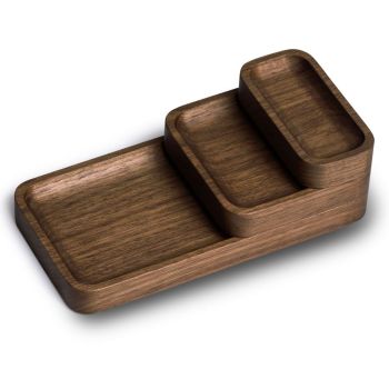 Oakywood Catchall Tray Mini Bundle Organizers - Walnut