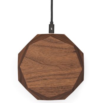 Oakywood Wireless Geometric Charging Pad - Walnut