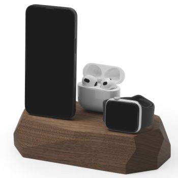 Oakywood Triple Charging Dock - Walnut