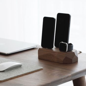 Oakywood 3-in-1-Dockingstation - Walnuss