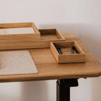 Oakywood Catchall Tray Mini Bundle Organizers - Walnut