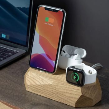 Oakywood 3-in-1-Dockingstation - Eiche