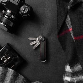 Orbitkey Crazy Horse Schlüssel-Organizer aus Leder - schwarz