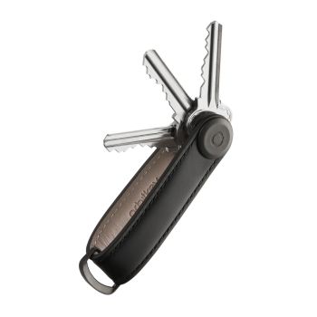 Leather Key Organiser - Black