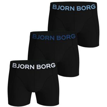 Björn Borg Økologisk Bomulds Stretch Boxershorts 3-Pak - Sort