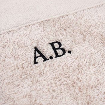 Personalised Birch Towel - Beige