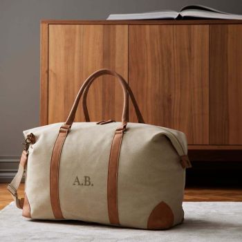 Personalisierte Bosler Recycelte Reisetasche - Graubeige