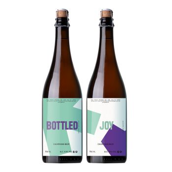 Personalised Champagne Beer Duo