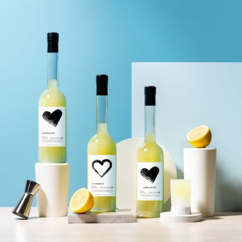 Personalisierter Premium-Limoncello - Valentinstag Edition