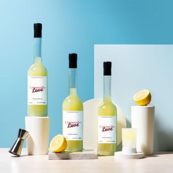 Personalisierter Premium-Limoncello - Valentinstag Edition