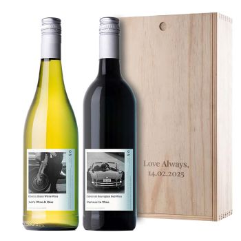 Personalisierte Wein-Valentins-Box