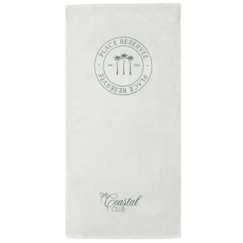 Place Reservee The Club Collection Beach Towel - Ecru/Eucalyptus Green