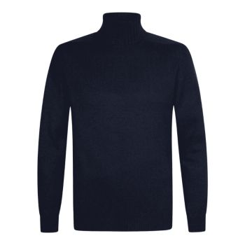 Profuomo Wool Cashmere Rollneck - Navy