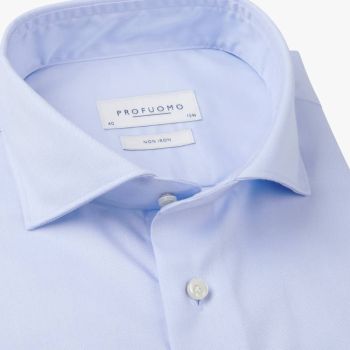 Profuomo Feines Twill-Hemd - Hellblau