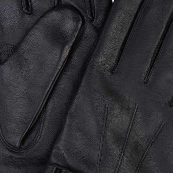Profuomo Nappalederhandschuhe mit Bündchen – Schwarz