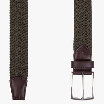 Profuomo Elastischer geflochtener Gürtel - Grün
