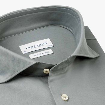 Profuomo Japanisches Gestricktes Hemd - Grün
