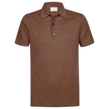 Profuomo Leinen-Baumwoll-Polo – Clay