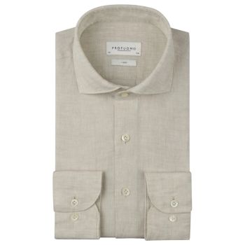 Profuomo Leinenhemd - Beige