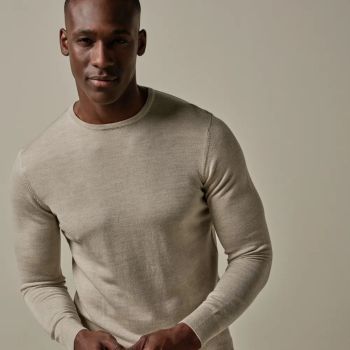 Profuomo Merino Woolen Pullover - Beige