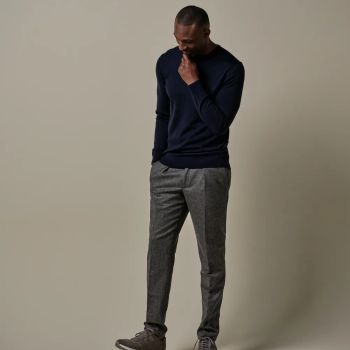 Profuomo Merino Woolen Pullover - Navy