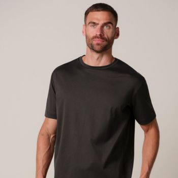 Profuomo Pima Katoenen T-shirt - Donkerbruin