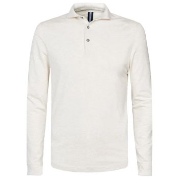 Profuomo Langarm-Poloshirt - Beige