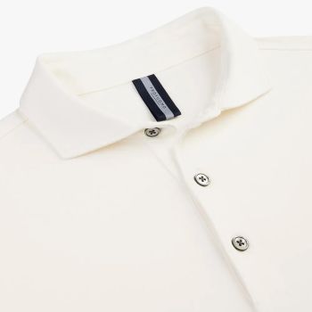 Profuomo Langarm-Poloshirt - Cremefarbene
