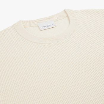 Profuomo Kurzärmeliger Pullover - Cremefarbene