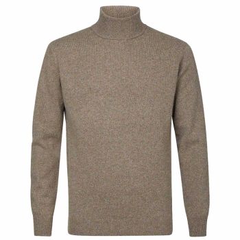 Profuomo Rollkragenpullover aus Wolle - Braun
