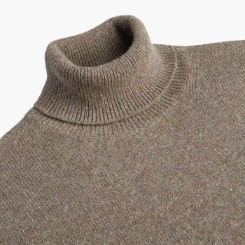 Profuomo Rollkragenpullover aus Wolle - Braun