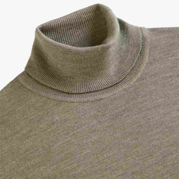 Profuomo Merino Woolen Turtleneck Pullover - Green