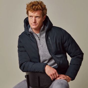 Profuomo wendbare Bomberjacke aus Ecodown - Marineblau