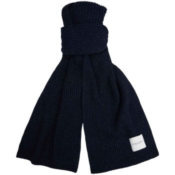 Profuomo Gestrickter Schal aus Donegal-Wolle - Marineblau