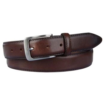 Profuomo Seitlich polierter Gürtel - Braun