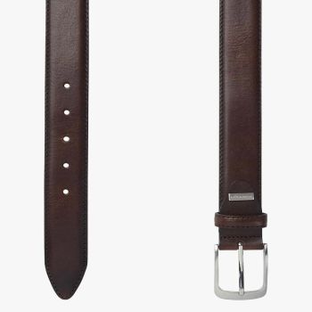 Profuomo Seitlich polierter Gürtel - Braun