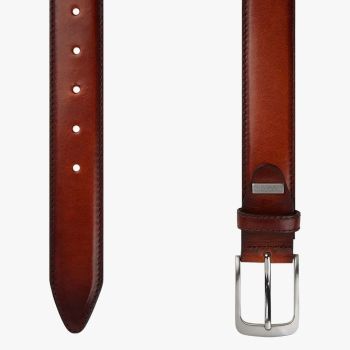 Profuomo Seitlich polierter Gürtel - Cognac