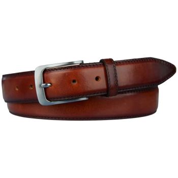 Profuomo Seitlich polierter Gürtel - Cognac
