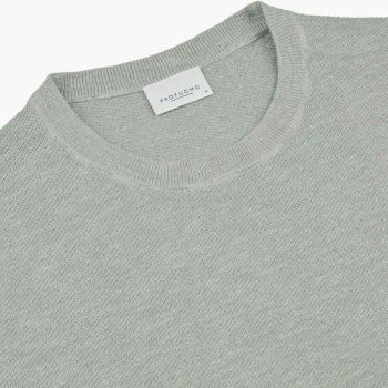Profuomo Katoen-Linnen T-Shirt - Grijs