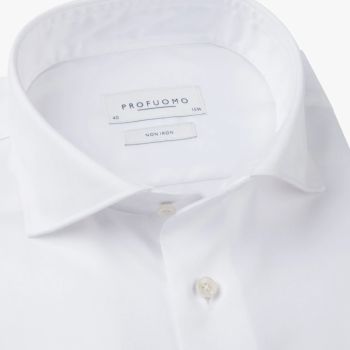 Profuomo Feines Twill-Hemd - Weiß