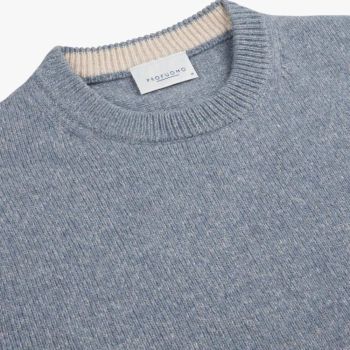 Profuomo Pullover aus Wolle - Blau