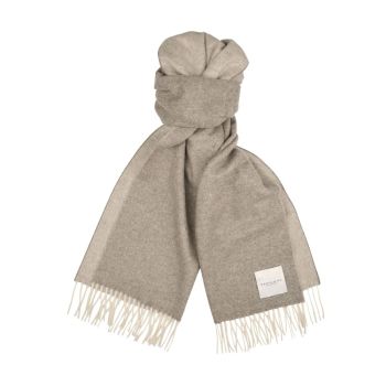 Profuomo Wool Scarf Double Brown