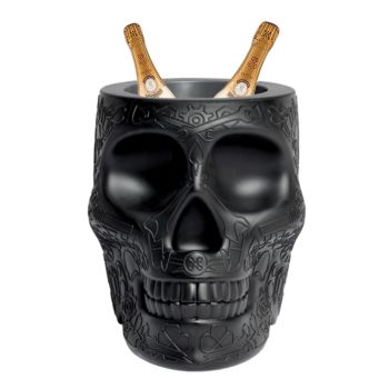 Qeeboo Mexico Skull Planter and Cooler Black