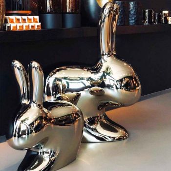Qeeboo Kaninchenstuhl Metall-Finish - Medium