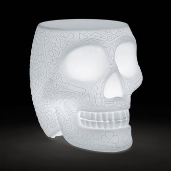 Qeeboo Mexico Totenkopf LED - Beistelltisch/-hocker