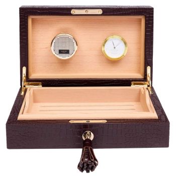 Rapport London 25 Cigar Humidor - Brown
