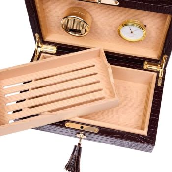 Rapport London 25 Cigar Humidor - Brown