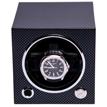 Rapport London Evo Single Watch Winder - Carbon Fibre