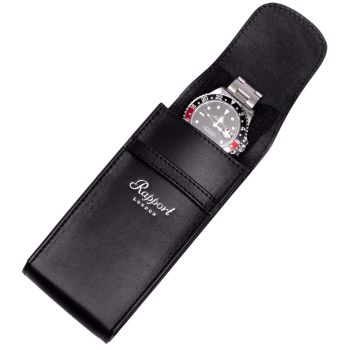 Rapport London Hyde Park Leather Watch Pouch - Black